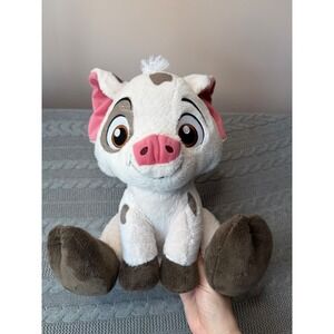 Disney Parks Moana Pua Pig 13" Big Feet‎ and Pua 20" Pillow Pet Plush Lot of 2